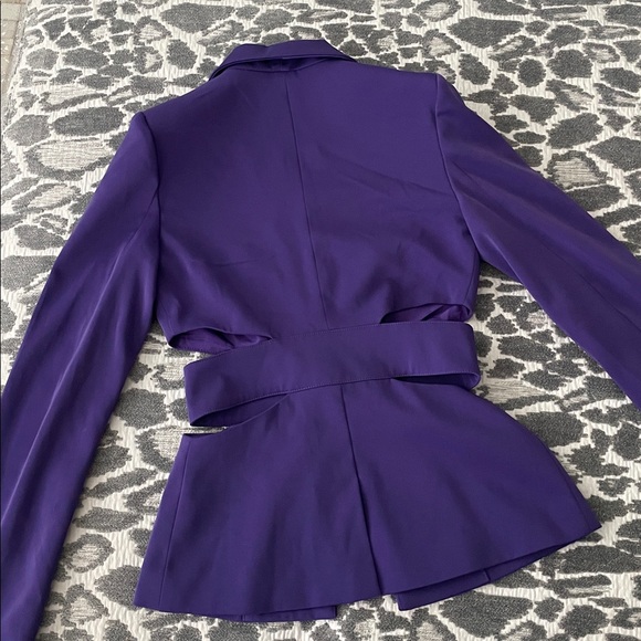 NWT 4th & Reckless Chic Purple Blazer with Cutout Design - Picture 4 of 12